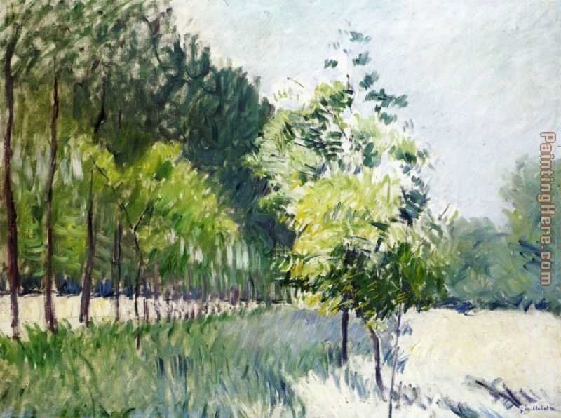 Gustave Caillebotte Lane Bordered by Trees